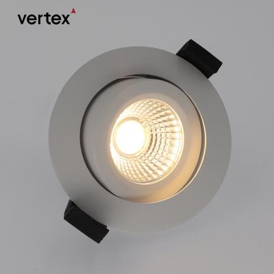 China 6W COB Alumimum Round White DOB Spot Down Light Fixture 4000K LED Chip Dali Dimmable Recessed Led Downlight For Housing zu verkaufen