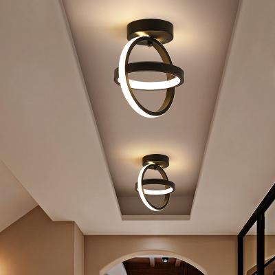 China IP33 Rated Nordic Ins Wind Porch Balcony Lamps for Personality Circle Design in Modern LED Aisle Corridor Ceiling Lamp for sale