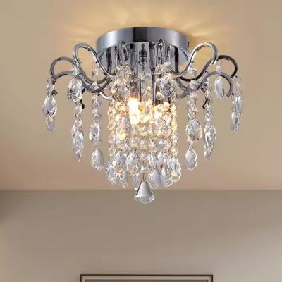 China 1kg Product Weight Silver Light Luxury Corridor Flower Ceiling G9 Lamp for Cloakroom Entrance in Entrance Aisle for sale