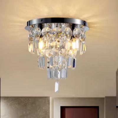 China Install Style Surface Mounted Warm Light Sparkling Decorative Crystal Small Lamp for Home Ceiling in Aisle Corridor for sale