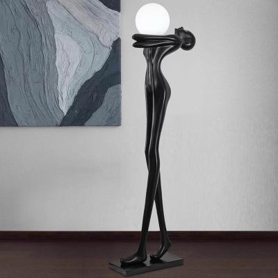 Китай Hotel Lobby Living Room Humanoid Art Sculpture Floor Light with Glass Fiber Reinforced Plastics and 21kg Product Weight продается