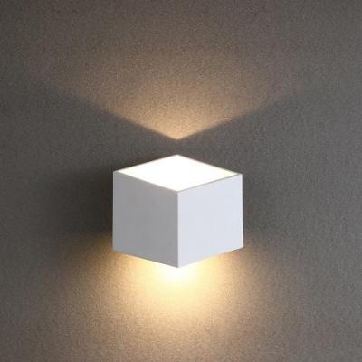 China Modern Indoor Reading Lighting Solutions Service Project Installation Aluminium Glass Up and Down Light LED Wall Lamp 2*6W for sale