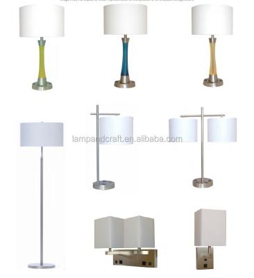 Chine customized finished drum type lampshade table floor for hotel guest room bedside lighting collection à vendre