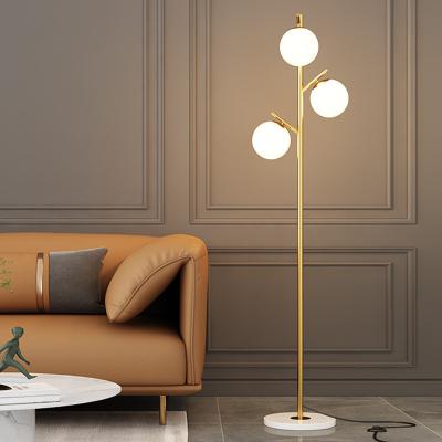 China Nordic Style Hotel Restaurant Coffee Magic Bean Glass Standing Lamp with 90lm/w Lamp Luminous Efficiency Sofa Decoration for sale