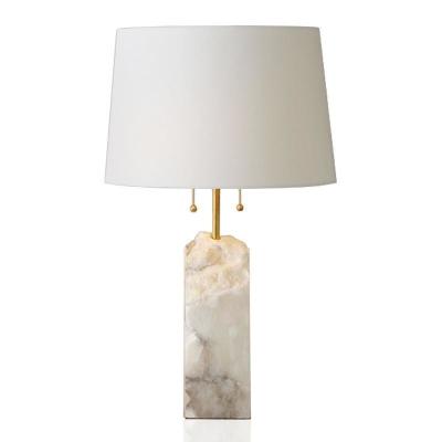 China 30000 Working Time Luxury Hotel Bedroom Table Light with Onyx Base and Modern Italy Design Marble White OnyxTable Lamp à venda