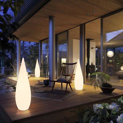 China Hotel Restaurant Courtyard Garden Decoration Water Drop Shaped LED Floor Lamp with 50000 Hours Working Time for sale