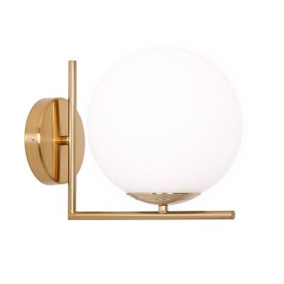 China Glass Brass Bedroom Wall Lights , IC Decorative Wall Lights For Dinning Room for sale