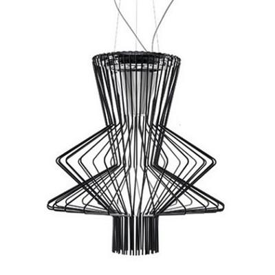 China Allegro Ritmico Metal Cage Pendant Light Foscarini Iron Material Black Finish for sale