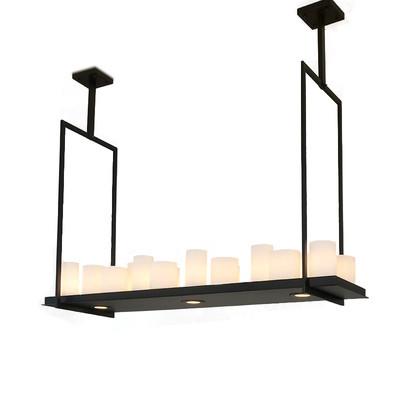 China 55cm Black Industrial Pendant Light Cool White For Living Room Candles Kevin Reilly Altar for sale