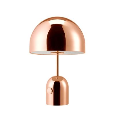 China Bell Nightstand Table Lamps Copper Chrome Modern Decorative Design Metal Material for sale