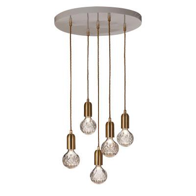 China Minimalist Brass 6 Bulb Crystal Chandelier Pendant Light For Entryway Foyer for sale