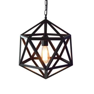 China Chandelier Vintage Metal Iron Cage Pendant Light Geometric Archello Lights for sale