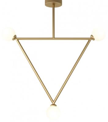 China Contemporary Pendant Lamp Triangle Atelier Modern Pendant Lights Brass Finish for sale