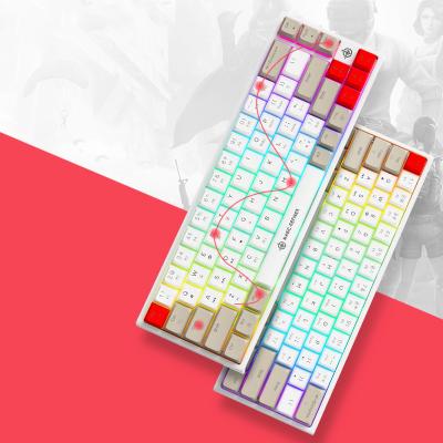 China 2021 new MK26 RGB magic keyboard feel small lightweight mechanical keyboard true three-mode multi-function mechanical keyboard for sale