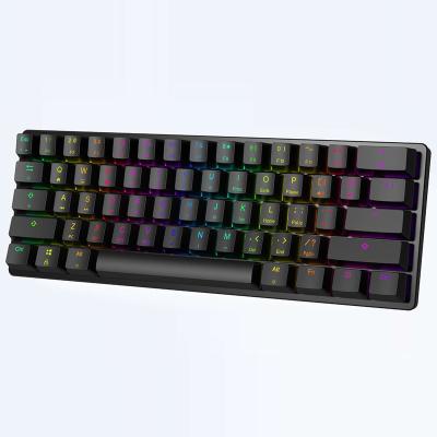 China OEM MK21 Magic Backlit Mechanical Desktop Laptop Wired ODM Switch Cherry Multimedia Keys Refiner 61keys Gaming Keyboard for sale