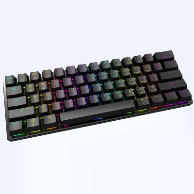 China Kaihl Ergonomic Red Switch 61keys OEM 60% RGB ODM Cherry Gaming Plug & Play Customizable Mechanical Keyboard for sale