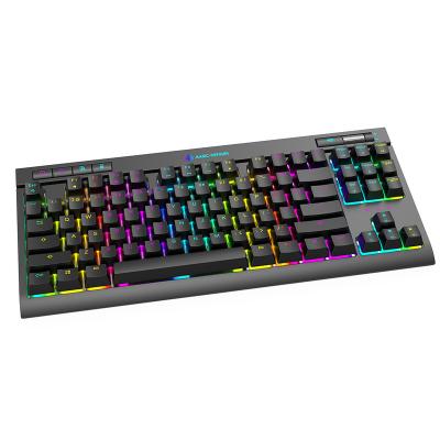 China 2021 Newest Refiner 87keys Mechanical Keyboard MK17 TKL 87 Keys Magic Ergonomic Right Handed RGB Backlit Gaming for sale