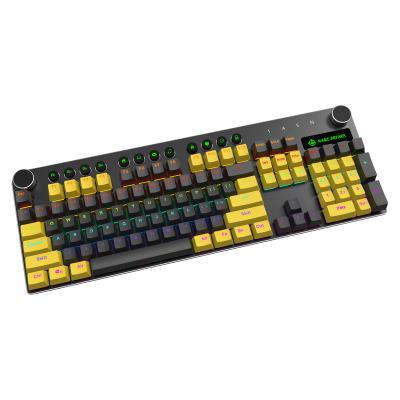 China Palm Sit Magic 104 Square Key Gaming Keyboard Professional Fashion Design Mechanical Keyboard mk13 for sale