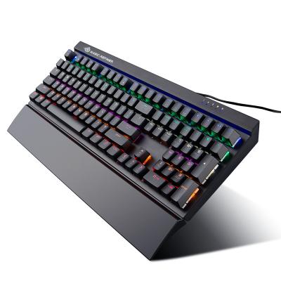 China New Design Palm Rest Cherry Red Customizable Ergonomic Switch 108keys RGB Backlit Gaming Mechanical Keyboard for sale