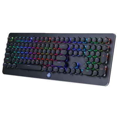 China 2020 newest style numeric keypad full keys gaming keyboard mk9 108 keys RBG anti-ghosting light mechanical keyboard punk blue switch for sale