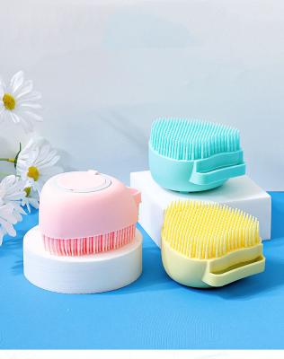 China Viable Wholesale Pet Massage Silicon Dog Cat Grooming Pet Washing Bath Brush for sale