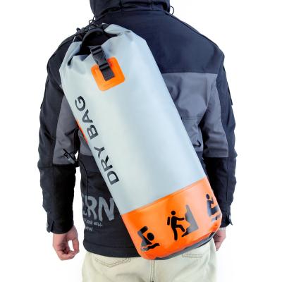 China Custom Logo Waterproof Boating Dry Sack 5L 10L 15L 20L 30L 40L Floating Hiking Waterproof Ocean Wet Outdoor Kayak PVC 500D Dry Bag for sale