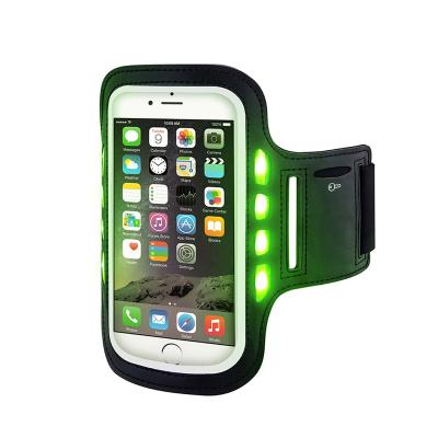 China Waterproof Sports Running Arm Band Cell Phone Holder For iPhone Sport Jogging Led Armband Bag Smartphone Cell Phone Case for sale