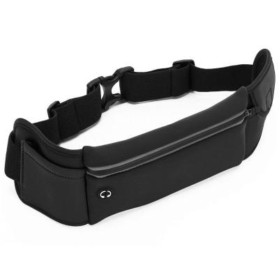 China Headphone Jack Outdoor Sport Lightweight Neoprene Running Waist Bag With Headphone Jack for sale