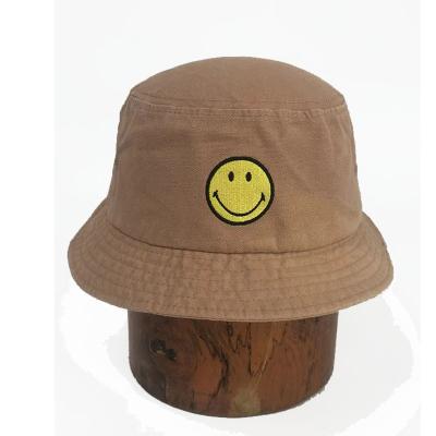 China Fashion Free Sample Cute Bucket Face Fisherman Hat Beach Sun Unisex Smile Hat For Travel Custom Logo Bucket Hat Summer Men Women for sale