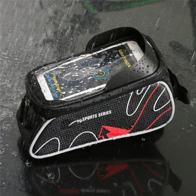 China New Design High Quality Customized Multifunctional Waterproof Cycling Front Frame Single Bag Bike Bag With Touch Screen Window for sale