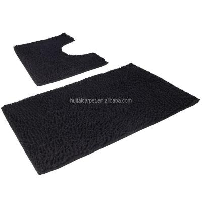 China Shaggy Bathmat Water Absorbt Two Pcs Set Anti-Slip Cover for sale