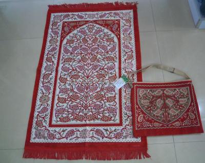 China Washable Chenille Muslim Prayer Blanket With Bag Muslim Prayer Blankets BT-811 for sale