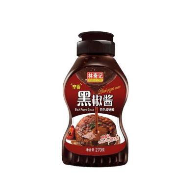 China Manufacturers direct rest assured to eat spice flavor black pepper sauce for sale 270g for sale