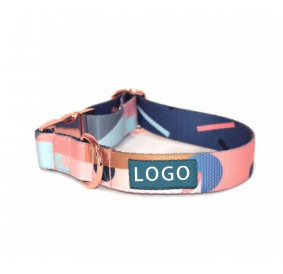 China Wholesale High Quality Adjustable Nylon Dog Collar Custom Flashing Sublimation for sale