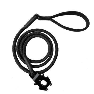 China 2021 K9 Heavy Duty Padded Nylon Adjustable Nylon Military Tactical Dog Rope Leash for sale