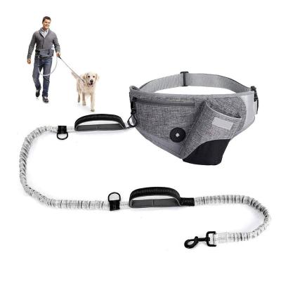 China Water Proof Hands Free Durable Waist Belt Running Leash Relieve Double Padded Handles Perfect For Waist Bag Dog Walking for sale