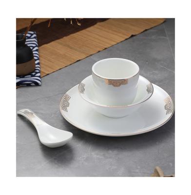 China European Style Viable Color Ceramic Dish Set Bone China Fine Bone China Dinnerware Hotel Dinnerware Set for sale