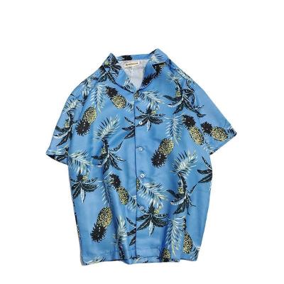 China Anti-pilling funny design cotton mens clothing beach shirt 100% hawaiian shorts printed plus size girdle men's shirt for sale