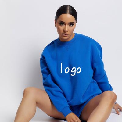 China Breathable High Quality Custom Logo Vintage Cotton Women's Jogger Oversized Sweatshirt Sweatshirt For Ladies for sale