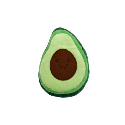 China Plush Customized Avocado Shaped Cute Reusable Moist Heat Pack for sale