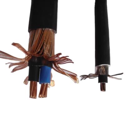 China Construction 600V ASTM 2*16mm xlpe insulated copper aluminum overhead service concentric cable for sale