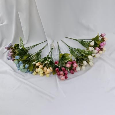 China Custom China Wedding Banquet Decoration Fashion Fabric Artificial Flower Plastic Bouquet for sale