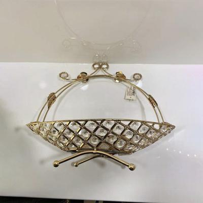 China Viable professional made luxury hotel wedding decoration iron acrylic gold fruit dessert cake stand dish for sale