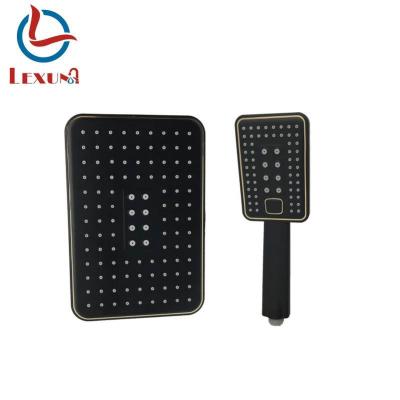 China Without diverter hot sale toilet black plastic rain shower head set for sale