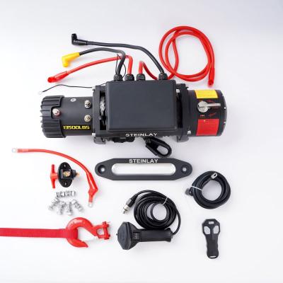 China AUTOMATIC Steinlay IP67 Waterproof 12V/24V Fast Gear Off Road Other Winches 4x4 Motor Electric Power Cable Pull Heavy Duty Winch for sale