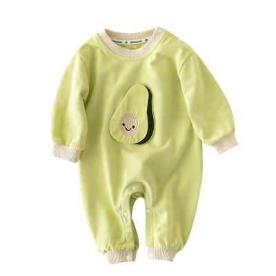 China 100% cotton baby clothes summer style wholesale newborn baby costume fruit embroidery cotton climbing jumpsuit for sale