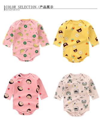 China Baby Boy Spring Clothes Autumn Footed Sleepsuit Quantity Custom Cotton Knitted Romper Print Spandex Unisex OEM Logo Item Time for sale