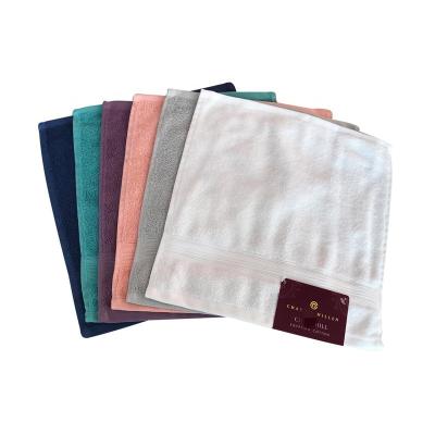 中国 20s high quality egyptian cotton plain dyed solid bathroom face hand towel 販売のため