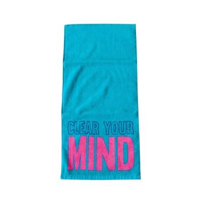 China customized slogan design 100% Cotton reactive Printing advertising Face Hand Towel Te koop