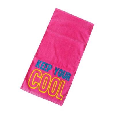 China Customized Design Hand Face Towel Cotton Reactive Printing Advertising Te koop